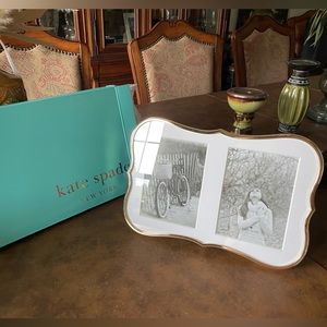 Kate Spade Double Invitation Frame - Crown Point Gold